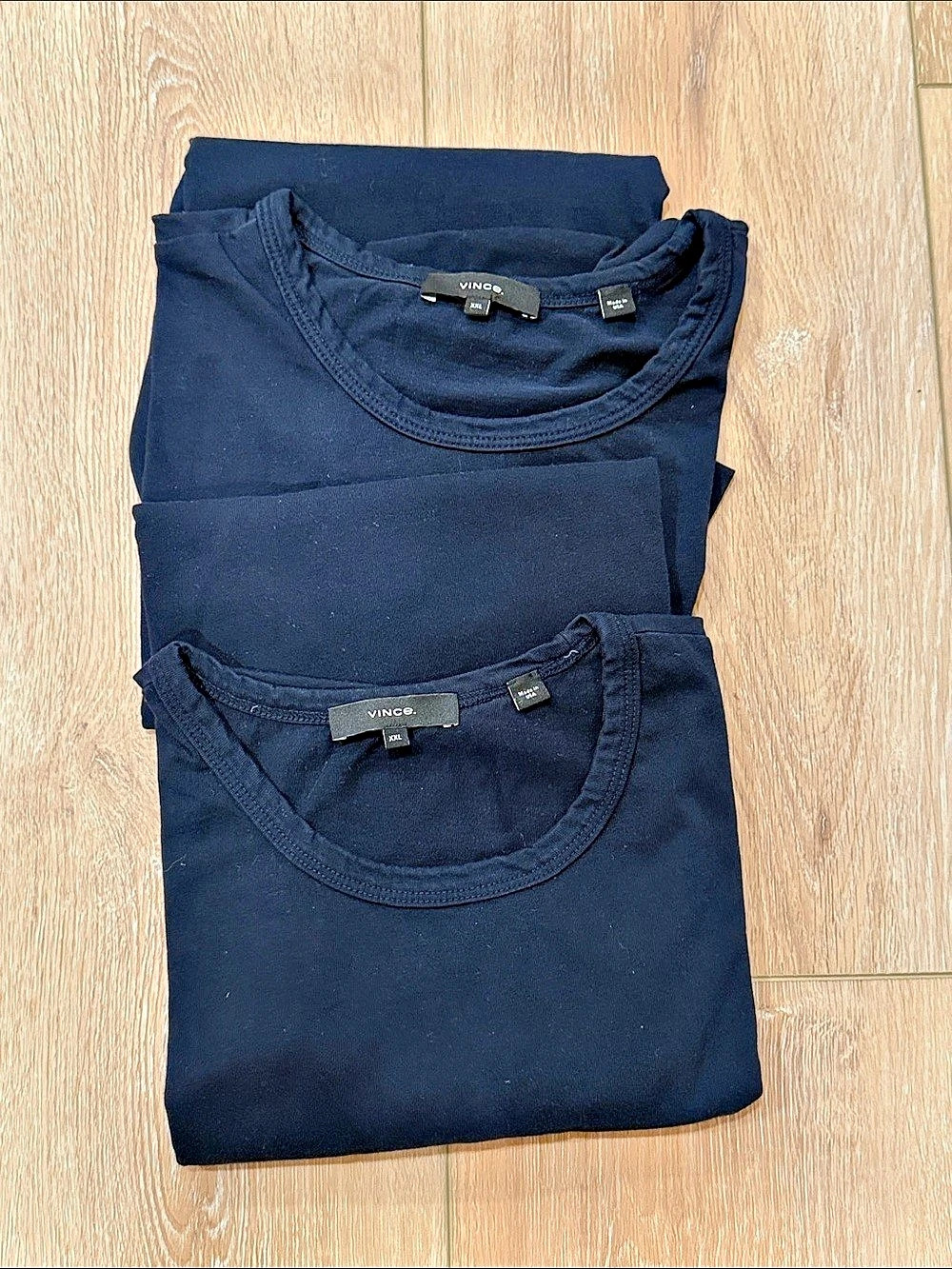 Vince Two-Pack Short Sleeve Tees in Black Size XXL